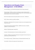 Operations and Supply Chain Management - C720 &lpar;WGU&rpar;  159 Questions And Answers Graded A&plus;