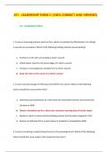ATI - LEADERSHIP FORM C &lpar;100&percnt; CORRECT AND VERIFIED&rpar; 