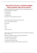Maryville 612 Exam 1 workbook multiple choice questions with correct answers
