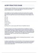 ACRP PRACTICE EXAM&vert;UPDATED&VERIFIED&vert;100&percnt; SOLVED&vert;GUARANTEED SUCCESS