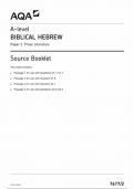 AQA A LEVEL BIBILICAL HEBREW INSERT 2 2023 &lpar;7677&sol;2&colon; Prose Literature&rpar;
