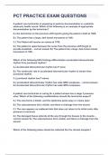 PCT PRACTICE EXAM QUESTIONS&vert;UPDATED&VERIFIED&vert;100&percnt; SOLVED&vert;GUARANTEED SUCCESS
