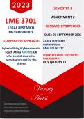 LME3701 -"2023" SEMESTER 2- ASSIGNMENT 2 - COMPARATIVE APPROACH (SOUTH AFRICA & THE UK )DUE 01 SEP 2023 -COMPLETE FOOTNOTES AND BIBLIOGRAPHY 