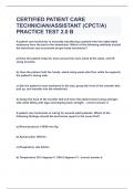 CERTIFIED PATIENT CARE TECHNICIAN ASSISTANT &lpar;CPCT A&rpar; PRACTICE TEST 2&period;0 B&vert;UPDATED&VERIFIED&vert;100&percnt; SOLVED&vert;GUARANTEED SUCCESS