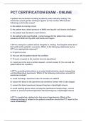 PCT CERTIFICATION EXAM - ONLINE&vert;UPDATED&VERIFIED&vert;100&percnt; SOLVED&vert;GUARANTEED SUCCESS