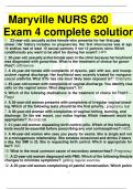 Maryville NURS 620 Exam 4 complete solution