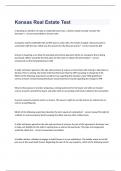 Kansas Real Estate Test exam 2023 with 100&percnt; correct answers