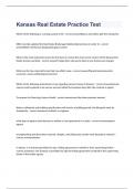 Kansas Real Estate Practice  exam 2023 with 100&percnt; correct answers