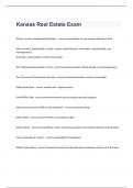 Kansas Real Estate Exam 2023 with 100&percnt; correct answers