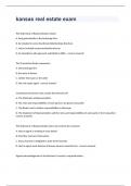 kansas real estate exam 2023 with 100&percnt; correct answers