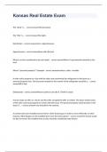 Kansas Real Estate Exam 2023 with 100&percnt; correct answers