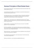 Kansas Principles of Real Estate Exam 2023 with 100&percnt; correct answers
