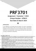 PRF3701 Assignment 1  &lpar;ANSWERS&rpar; Semester 1 2024 - DISTINCTION GUARANTEED