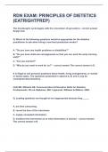 RDN EXAM PRINCIPLES OF DIETETICS &lpar;EATRIGHTPREP&rpar;&vert;UPDATED&VERIFIED&vert;100& SOLVED&vert;GUARANTEED SUCCESS