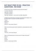 EAT RIGHT PREP &lpar;Pt &num;2&rpar; - PRACTICE QUESTIONS - RD EXAM&vert;UPDATED&VERIFIED&vert;100& SOLVED&vert;GUARANTEED SUCCESS