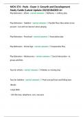 MCN 374 - Peds - Exam 1&colon; Growth and Development Study Guide &lpar;Latest Update 2023&rpar;GRADED A&plus;