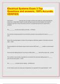 Electrical Systems Exam 3 Top Questions and answers&comma; 100&percnt; Accurate&period; VERIFIED&period;