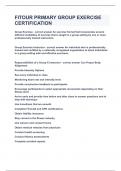FITOUR PRIMARY GROUP EXERCISE CERTIFICATION&vert;UPDATED&VERIFIED&vert;100&percnt; SOLVED&vert;GUARANTEED SUCCESS