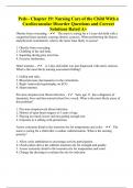 Peds - Chapter 19: Nursing Care of the Child With a Cardiovascular Disorder Questions and Correct Solutions Rated A+
