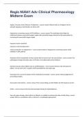 Regis NU641 Adv Clinical Pharmacology Midterm Exam 2023 questions and 100&percnt; c0rrect answers