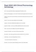 Regis NU641 ADV Clinical Pharmacology Dermatology exam questions and 100&percnt; correct answers
