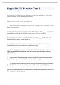 Regis SW202 Practice Test 2 questions and 100&percnt; correct answers