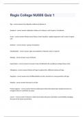 Regis College NU606 Quiz 1 questions and 100&percnt; correct answers