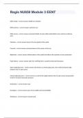 Regis NU650 Module 3 EENT exam questions and 100&percnt; correct answers