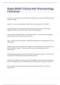 Regis NU641 Clinical Adv Pharmacology Final Exam questions with verified correct answers