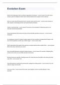 Evolution Exam questions and 100&percnt; correct answers