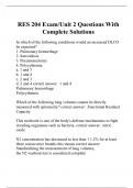 RES 204 Exam/Unit 2 Questions With Complete Solutions