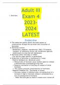 Adult III Exam 4 2023-2024 LATEST