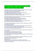 Additional NERC Test Questions With 100&percnt; Correct Answers 2023