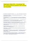 Washington State DOL - Knowledge Test &lpar;911 Driving School&rpar; questions and answers well illustrated&period;