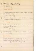 Lecture Notes on Continuity and Differentiability