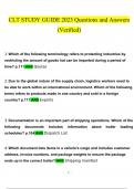 CLT STUDY GUIDE questions and answers latest 2023 - 2024 &lbrack;100&percnt; correct answers&rsqb;