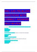 IMCI EAR PROBLEMS QUESTIONS WITH  CORRECT ANSWERS  2023 REVIEW ear problem - ANSWER pus collects behind ea