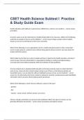 CSET Health Science Subtest I Practice exam questions and 100% correct answers