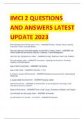 IMCI 2 QUESTIONS  AND ANSWERS LATEST  UPDATE 2023