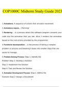 COP1000C Midterm Study Guide  questions and answers latest 2023 - 2024 &lbrack;100&percnt; correct answers&rsqb;