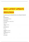 IMCI LATEST UPDATE  2023/2024