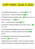 COP1000C QUIZ 6  questions and answers latest 2023 - 2024 &lbrack;100&percnt; correct answers&rsqb;