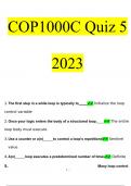 COP1000C Quiz 5  questions and answers latest 2023 - 2024 &lbrack;100&percnt; correct answers&rsqb;