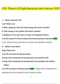 CPL Theory of Flight  questions and answers latest 2023 - 2024 &lbrack;100&percnt; correct answers&rsqb;