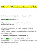 CPL Study  questions and answers latest 2023 - 2024 &lbrack;100&percnt; correct answers&rsqb;