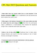 CPL Met  questions and answers latest 2023 - 2024 &lbrack;100&percnt; correct answers&rsqb;