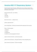 Hondros BIO 117 Respiratory System &vert; Questions with 100 &percnt; correct answers &vert; verified