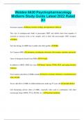 Walden 6630 Psychopharmacology Midterm Study Guide Latest 2022 Rated A&plus;