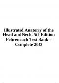 Test Bank For Illustrated Anatomy of the Head and Neck 5th Edition By Fehrenbach &vert; VERIFIED 2023&sol;2024