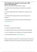 CADC Sample Exam Questions And Answers 100&percnt; Correct &lpar;167 Questions&rpar;